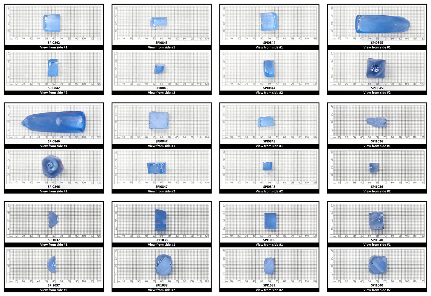Aquamarine Light Blue #104 Lab Created Spinel Faceting Rough for Gem Cutting - Various Sizes