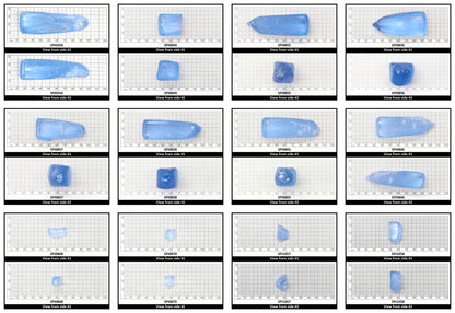 Aquamarine Blue #105 Lab Created Spinel Faceting Rough for Gem Cutting - Various Sizes