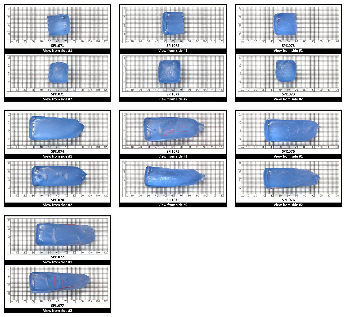 Aquamarine Blue #105 Lab Created Spinel Faceting Rough for Gem Cutting - Various Sizes
