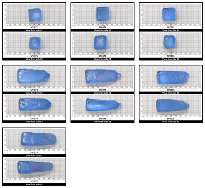 Aquamarine Blue #105 Lab Created Spinel Faceting Rough for Gem Cutting - Various Sizes