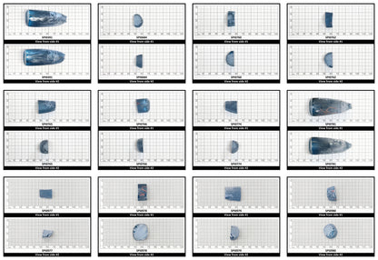 Aquamarine Medium Blue #106 Lab Created Spinel Faceting Rough for Gem Cutting - Various Sizes