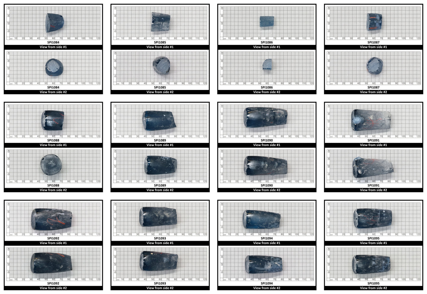 Aquamarine Medium Blue #106 Lab Created Spinel Faceting Rough for Gem Cutting - Various Sizes