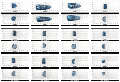 Aquamarine Medium Blue #106 Lab Created Spinel Faceting Rough for Gem Cutting - Various Sizes
