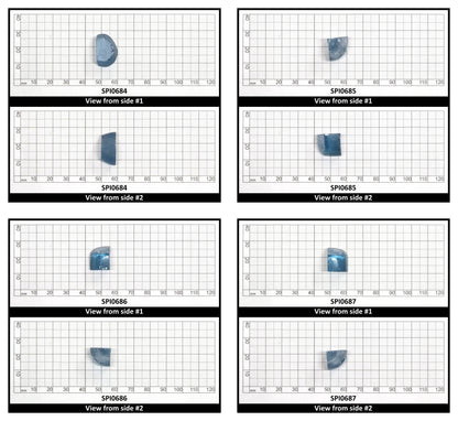 Aquamarine Medium Blue #106 Lab Created Spinel Faceting Rough for Gem Cutting - Various Sizes