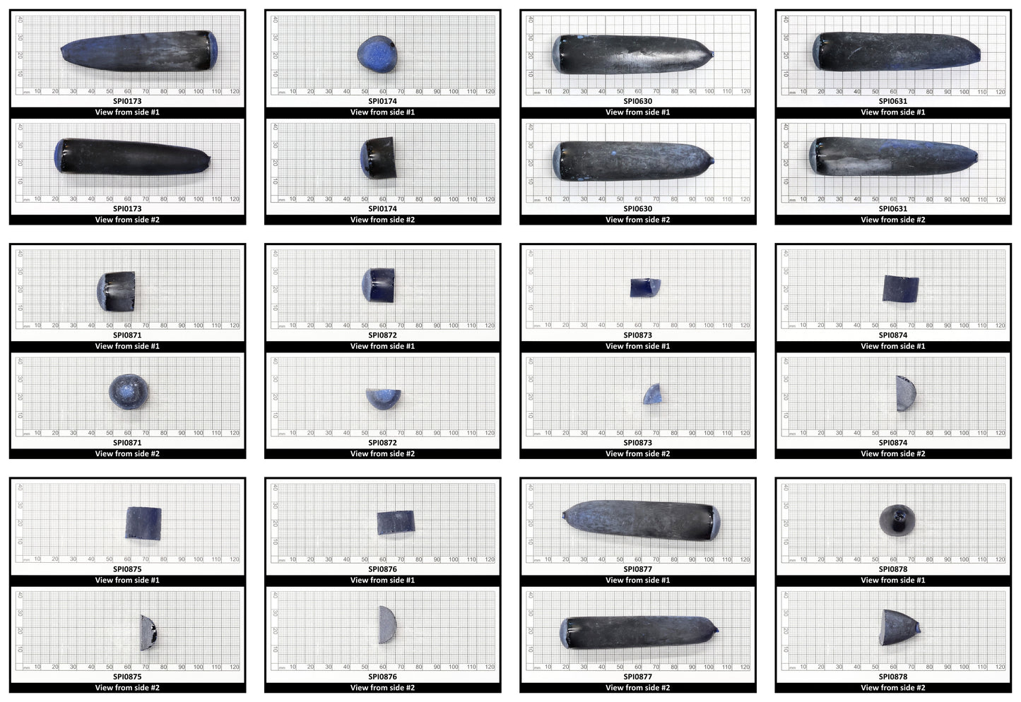 Burma Dark Blue #113-Djeva Lab Created Spinel Faceting Rough for Gem Cutting - Various Sizes