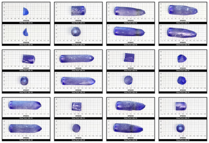 Cobalt Blue #114-Djeva Lab Created Spinel Faceting Rough for Gem Cutting - Various Sizes