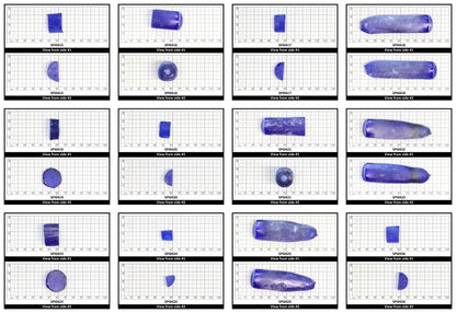 Cobalt Blue #114-Djeva Lab Created Spinel Faceting Rough for Gem Cutting - Various Sizes