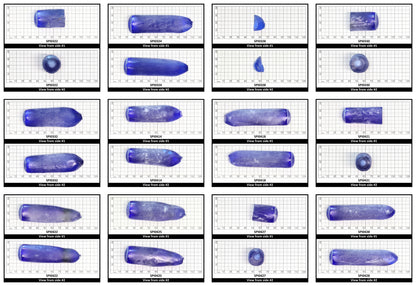 Cobalt Blue #114-Djeva Lab Created Spinel Faceting Rough for Gem Cutting - Various Sizes