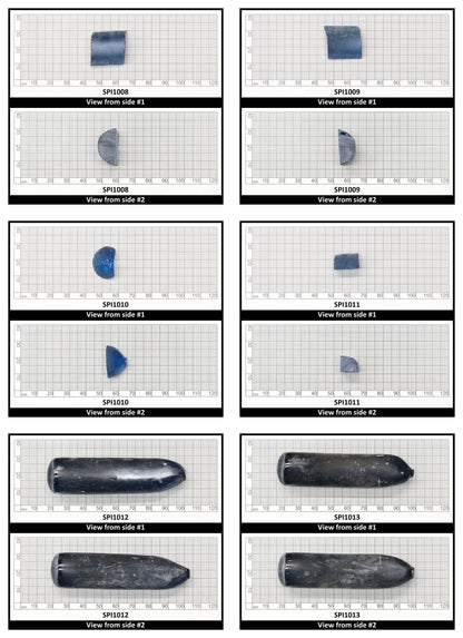 Dark Blue #119 Lab Created Spinel Faceting Rough for Gem Cutting - Various Sizes