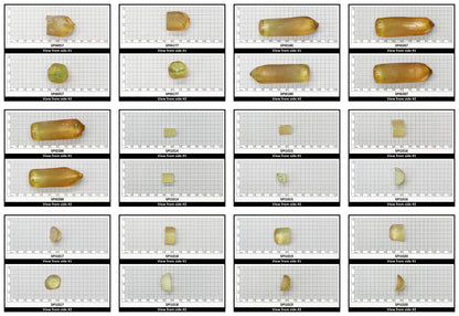 Greenish Yellow #130-Djeva Lab Created Spinel Faceting Rough for Gem Cutting - Various Sizes
