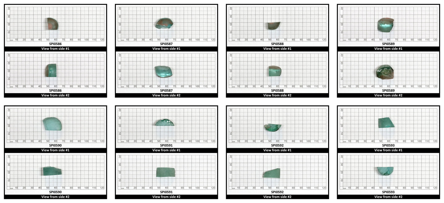 Light Paraiba Blue #135-Djeva Lab Created Spinel Faceting Rough for Gem Cutting - Various Sizes