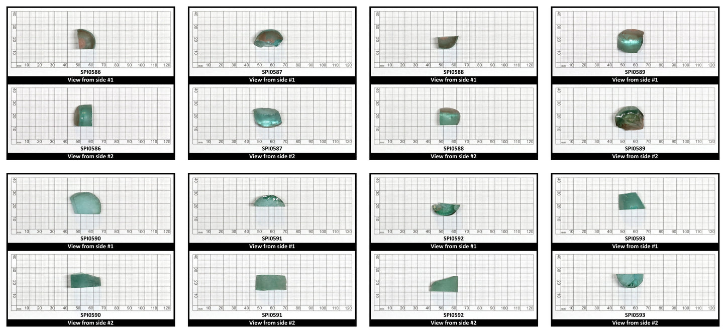 Light Paraiba Blue #135-Djeva Lab Created Spinel Faceting Rough for Gem Cutting - Various Sizes