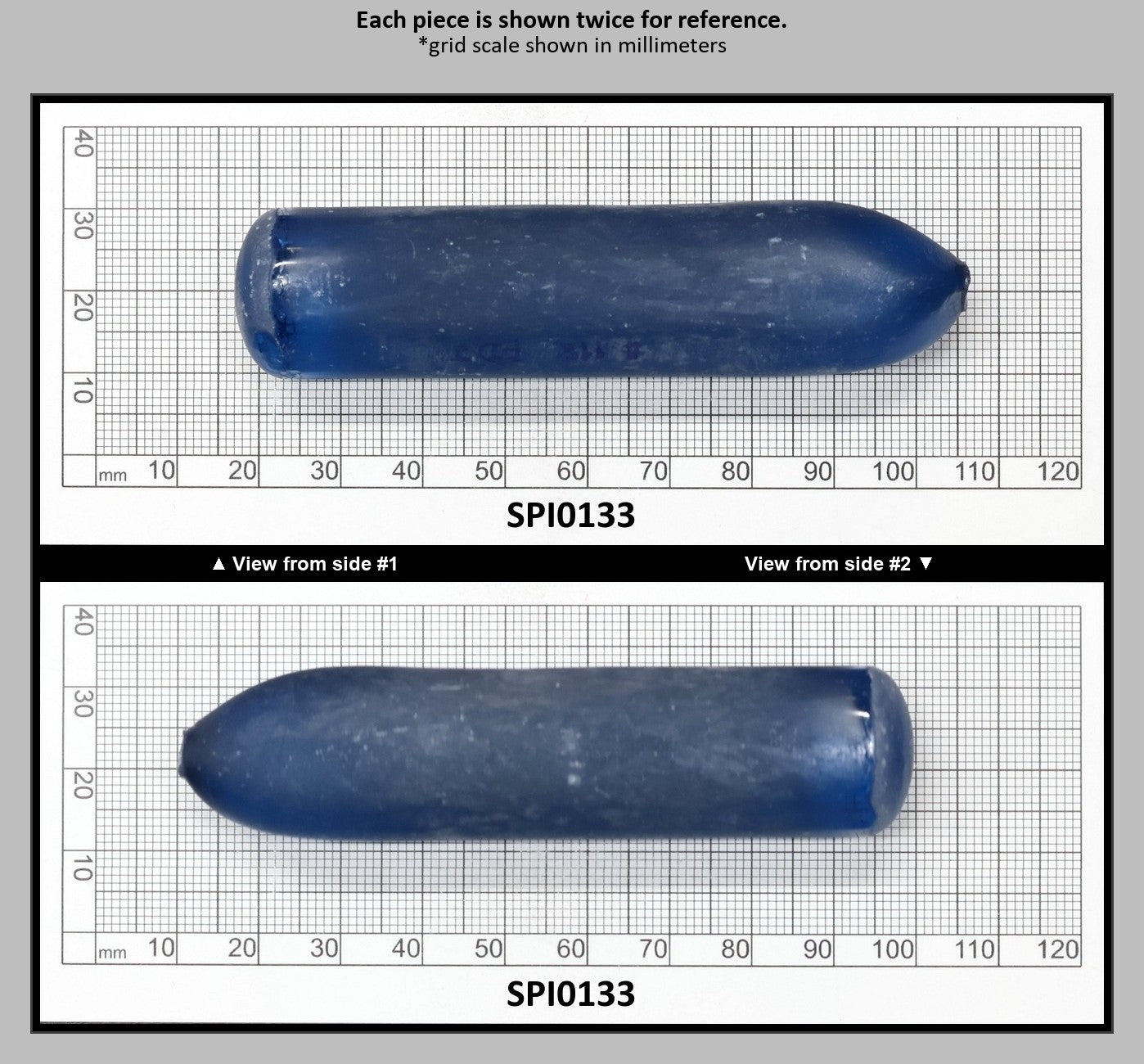Dark Blue Aquamarine #118-Djeva Lab Created Spinel Faceting Rough for Gem Cutting - Various Sizes : SPI0133