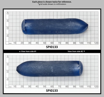 Dark Blue Aquamarine #118-Djeva Lab Created Spinel Faceting Rough for Gem Cutting - Various Sizes : SPI0133
