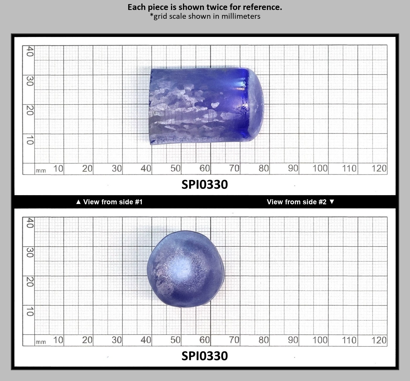 Cobalt Blue #114-Djeva Lab Created Spinel Faceting Rough for Gem Cutting - Various Sizes : SPI0330