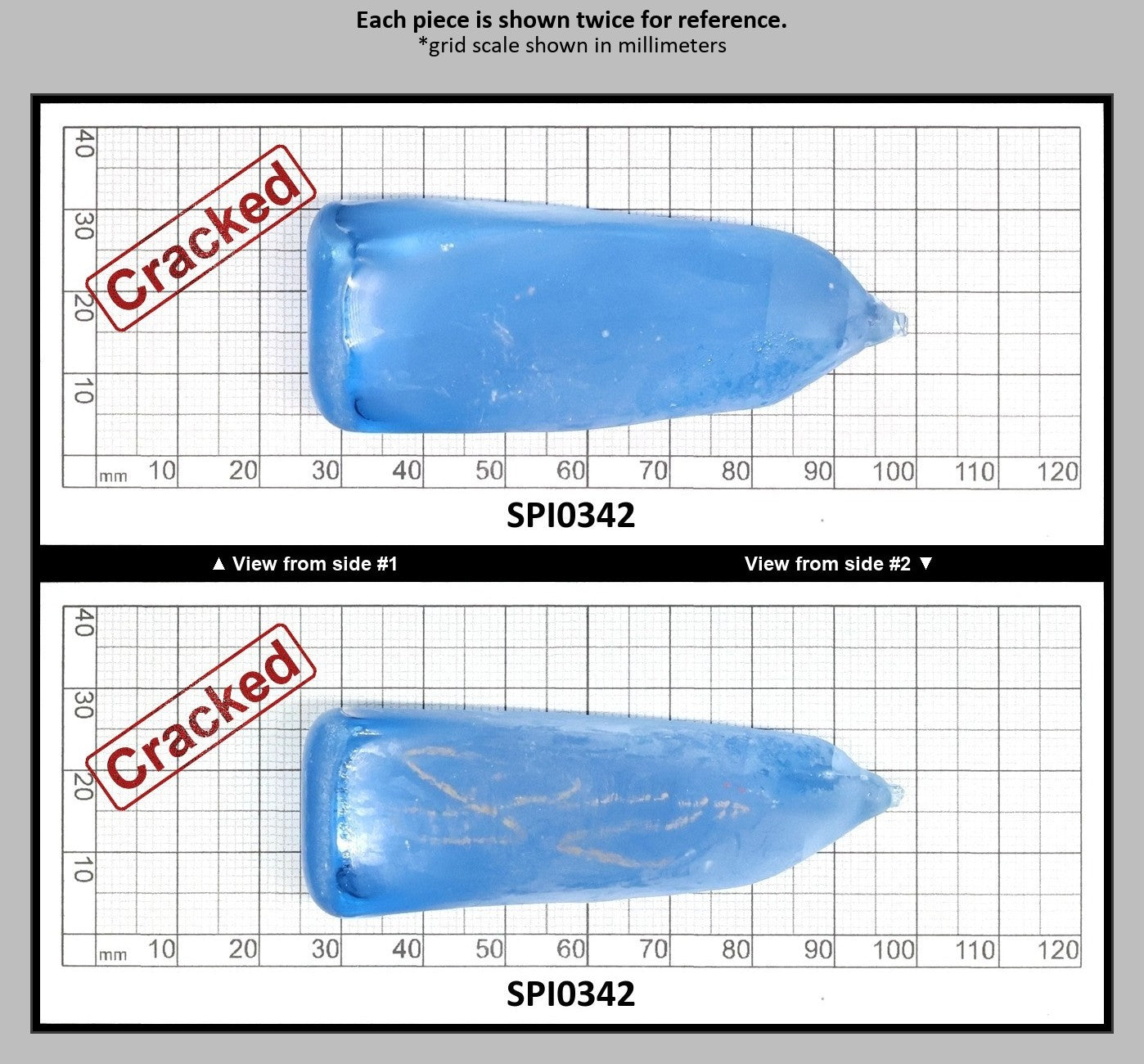 Aquamarine Light Blue #104 Lab Created Spinel Faceting Rough for Gem Cutting - Various Sizes : SPI0342