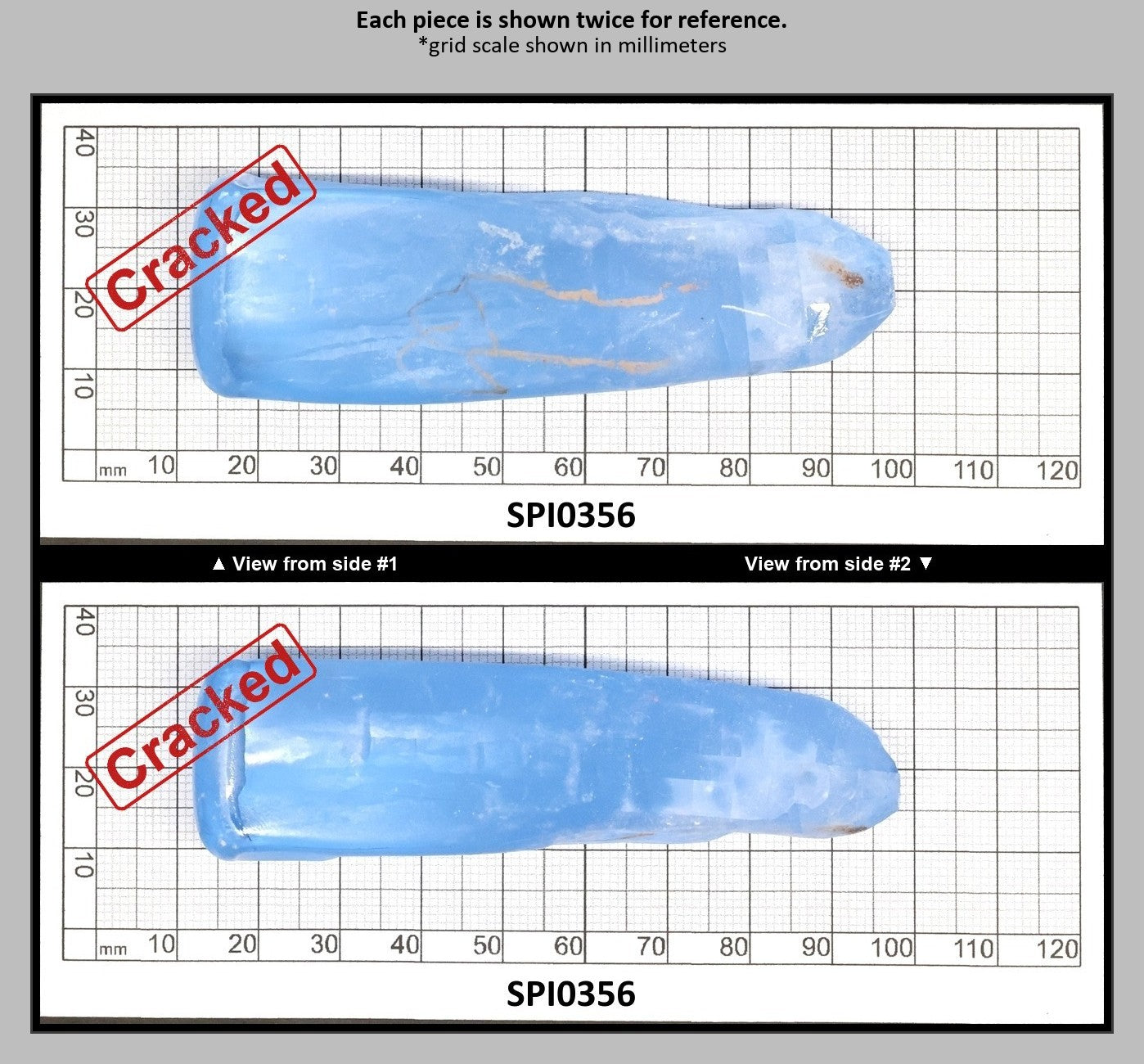 Aquamarine Blue #105 Lab Created Spinel Faceting Rough for Gem Cutting - Various Sizes : SPI0356