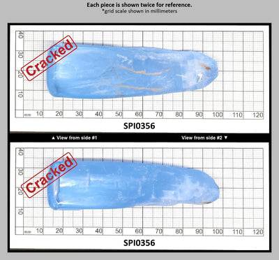 Aquamarine Blue #105 Lab Created Spinel Faceting Rough for Gem Cutting - Various Sizes : SPI0356