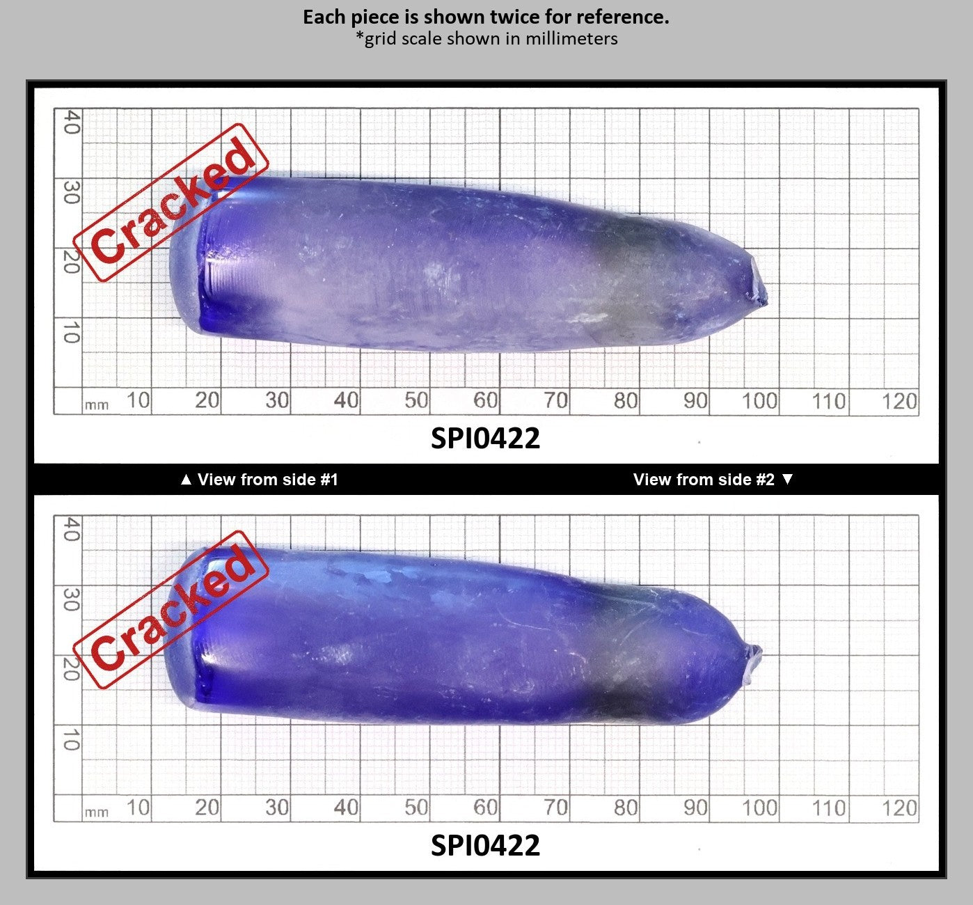 Cobalt Blue #114-Djeva Lab Created Spinel Faceting Rough for Gem Cutting - Various Sizes : SPI0422
