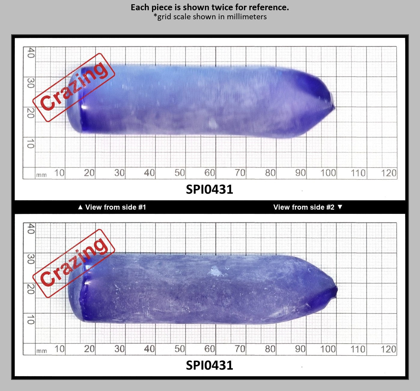 Cobalt Blue #114-Djeva Lab Created Spinel Faceting Rough for Gem Cutting - Various Sizes : SPI0431