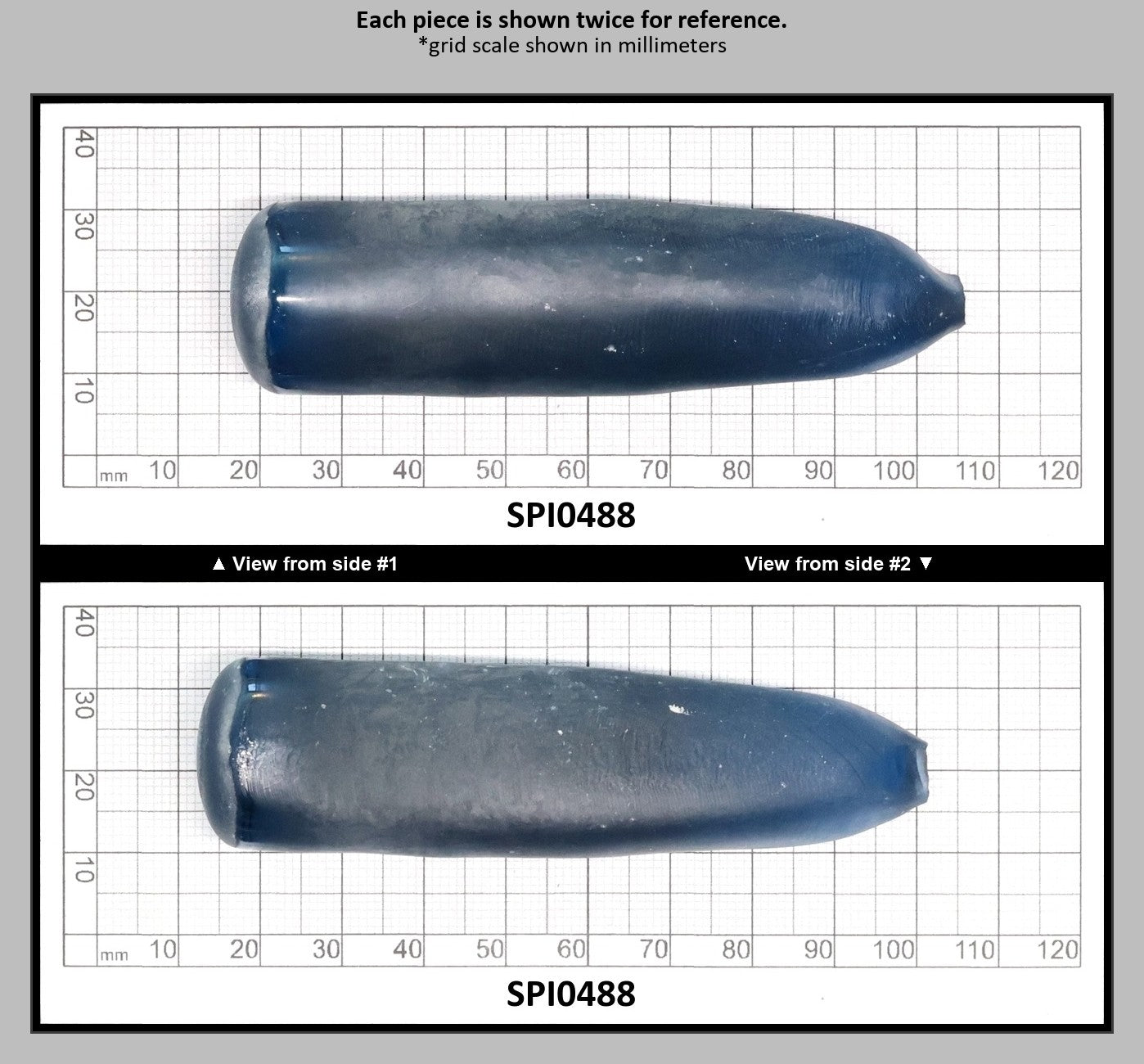 Dark Blue Aquamarine #118-Djeva Lab Created Spinel Faceting Rough for Gem Cutting - Various Sizes : SPI0488