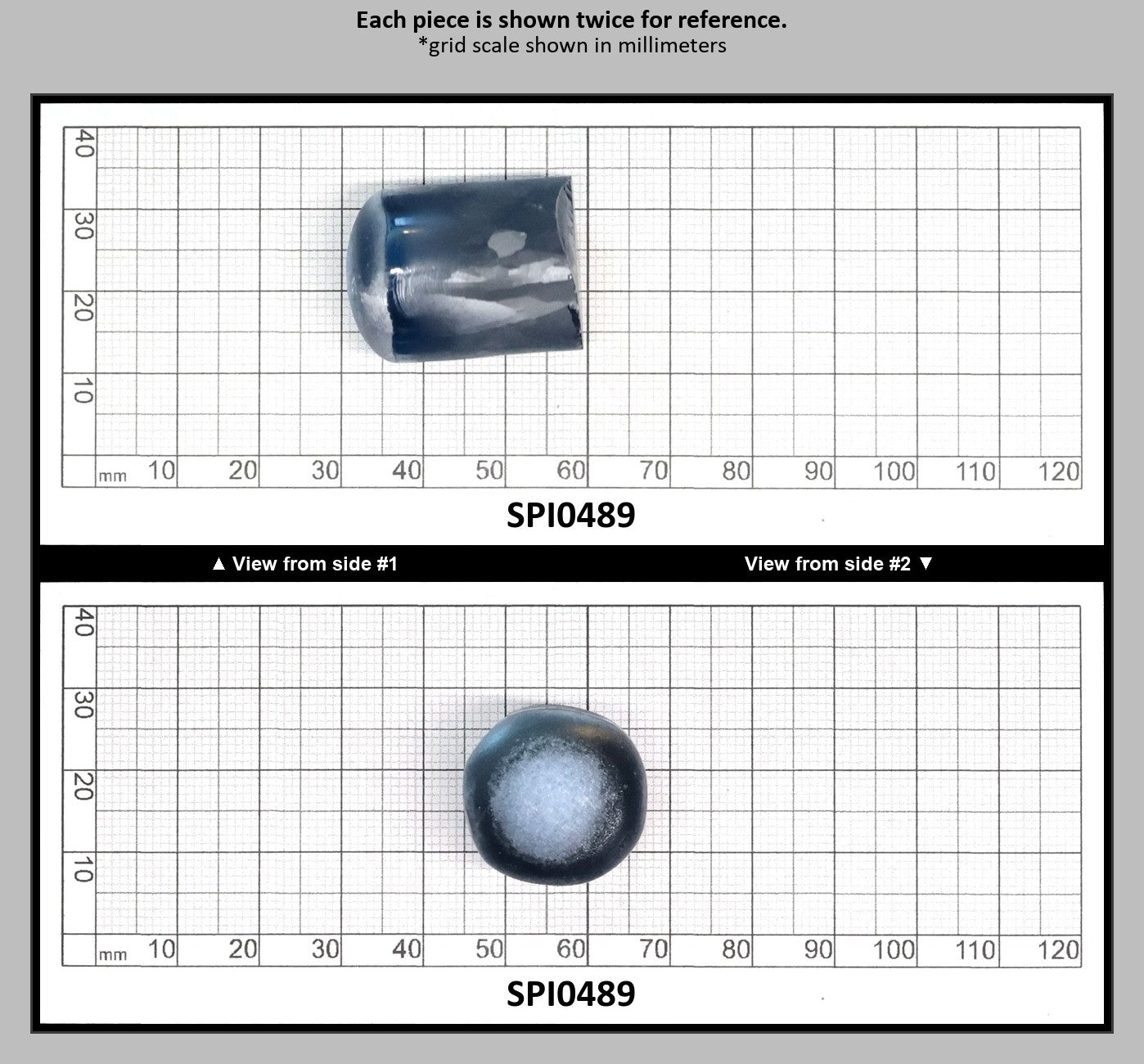 Dark Blue Aquamarine #118-Djeva Lab Created Spinel Faceting Rough for Gem Cutting - Various Sizes : SPI0489
