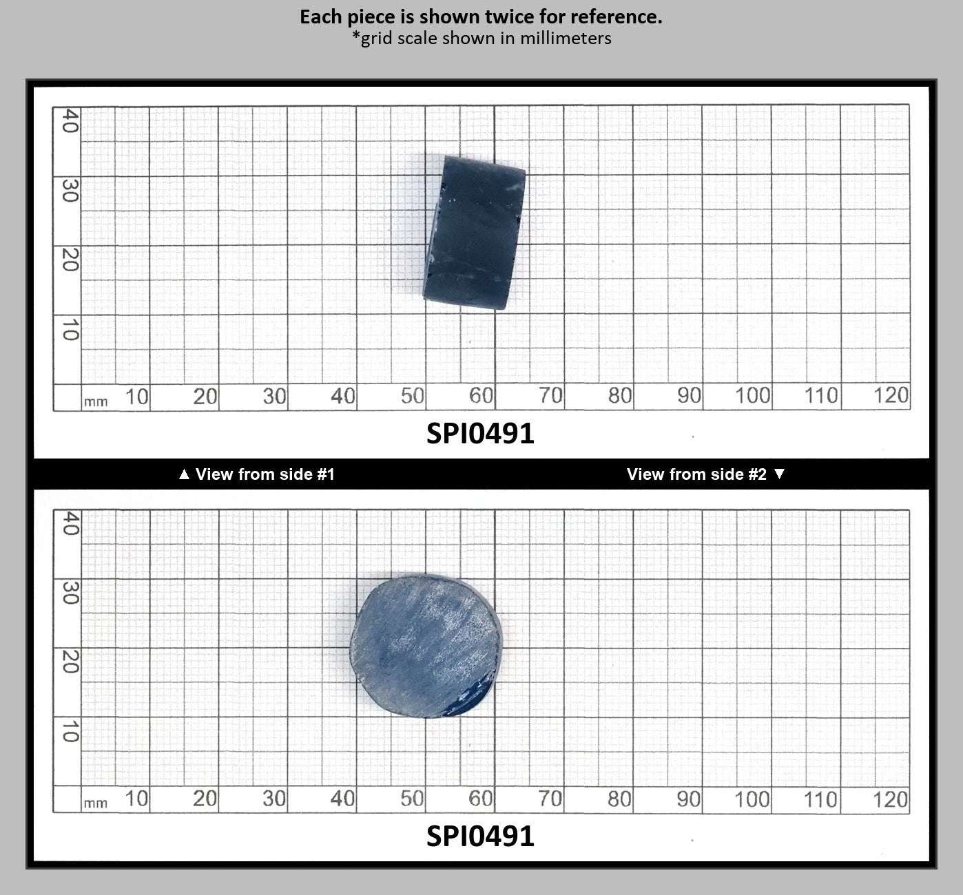 Dark Blue Aquamarine #118-Djeva Lab Created Spinel Faceting Rough for Gem Cutting - Various Sizes : SPI0491
