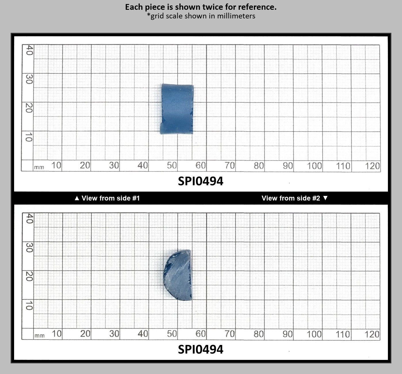 Dark Blue Aquamarine #118-Djeva Lab Created Spinel Faceting Rough for Gem Cutting - Various Sizes : SPI0494