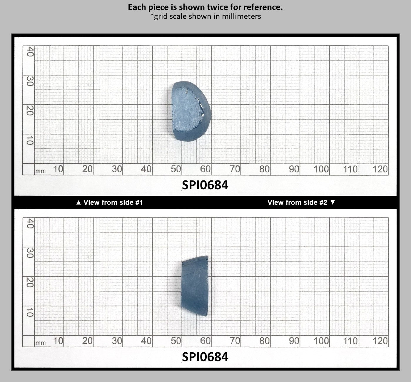 Aquamarine Medium Blue #106 Lab Created Spinel Faceting Rough for Gem Cutting - Various Sizes : SPI0684