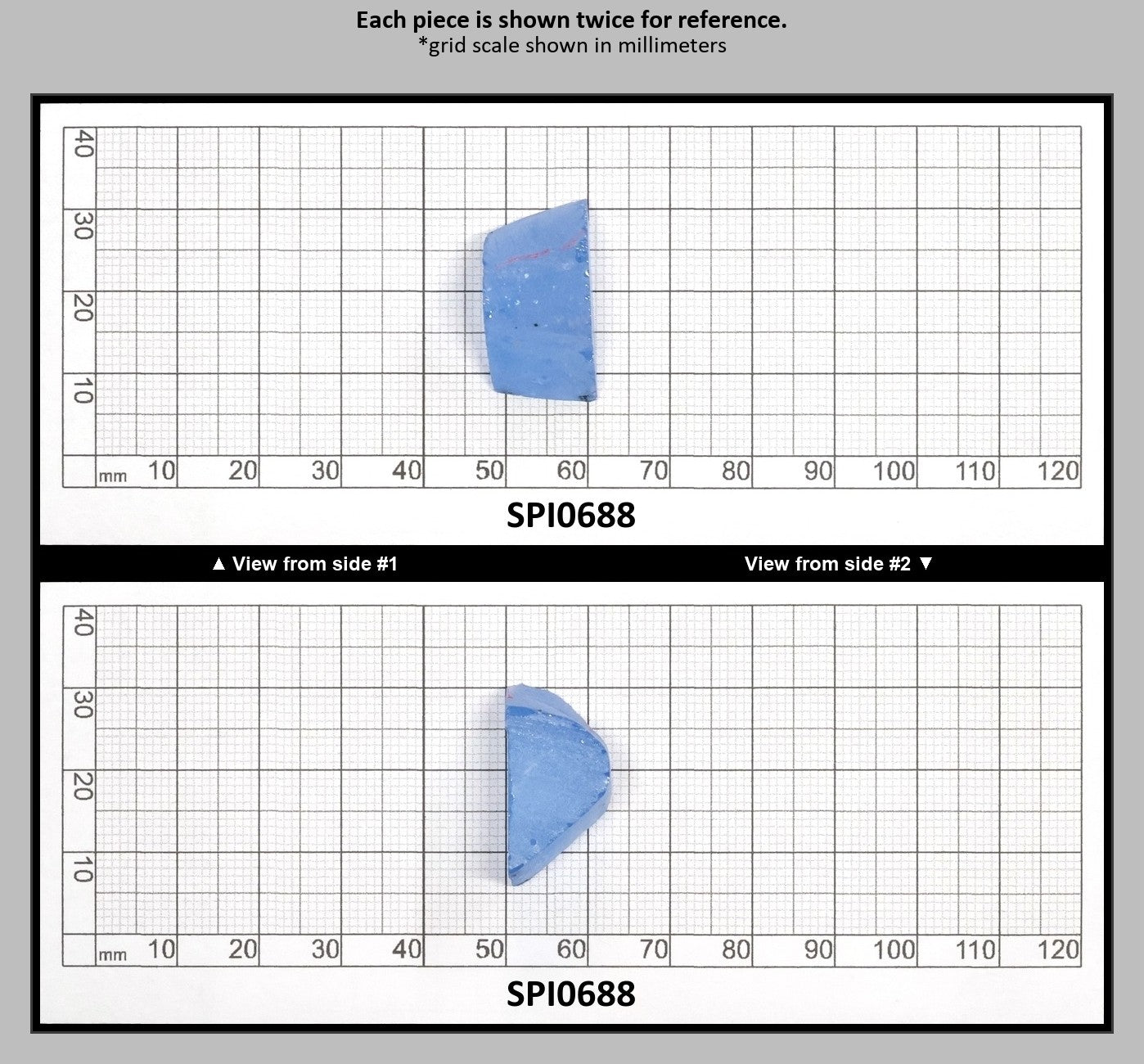 Aquamarine Light Blue #104 Lab Created Spinel Faceting Rough for Gem Cutting - Various Sizes : SPI0688