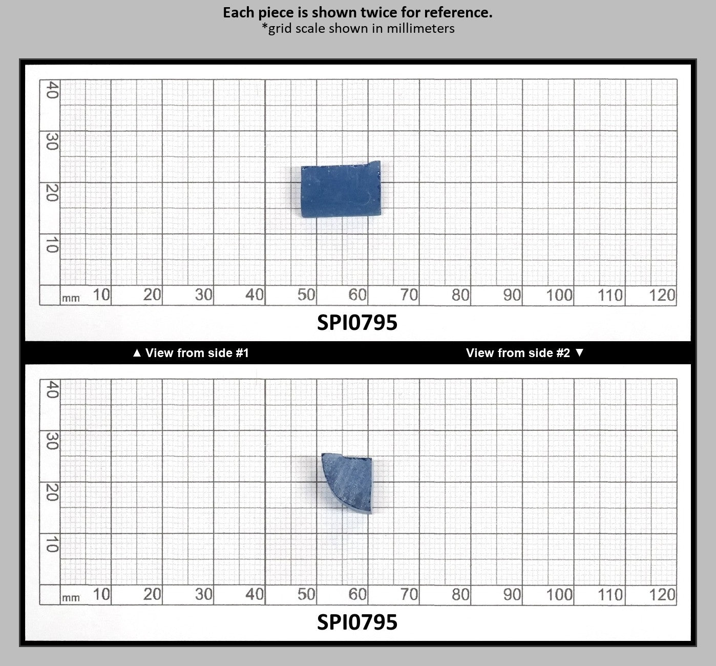 Dark Blue Aquamarine #118-Djeva Lab Created Spinel Faceting Rough for Gem Cutting - Various Sizes : SPI0795
