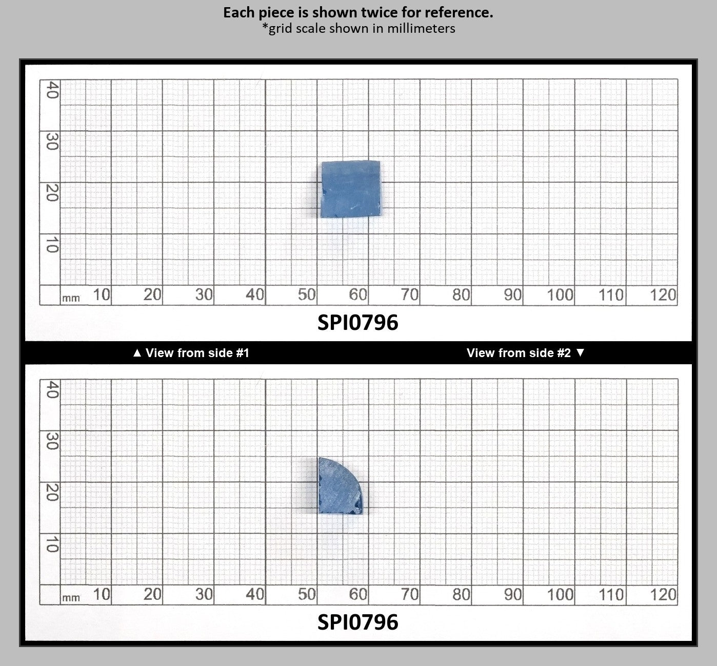 Dark Blue Aquamarine #118-Djeva Lab Created Spinel Faceting Rough for Gem Cutting - Various Sizes : SPI0796