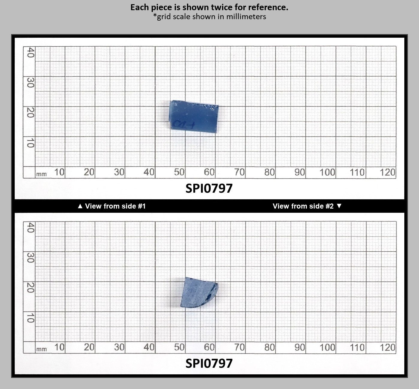 Dark Blue Aquamarine #118-Djeva Lab Created Spinel Faceting Rough for Gem Cutting - Various Sizes : SPI0797