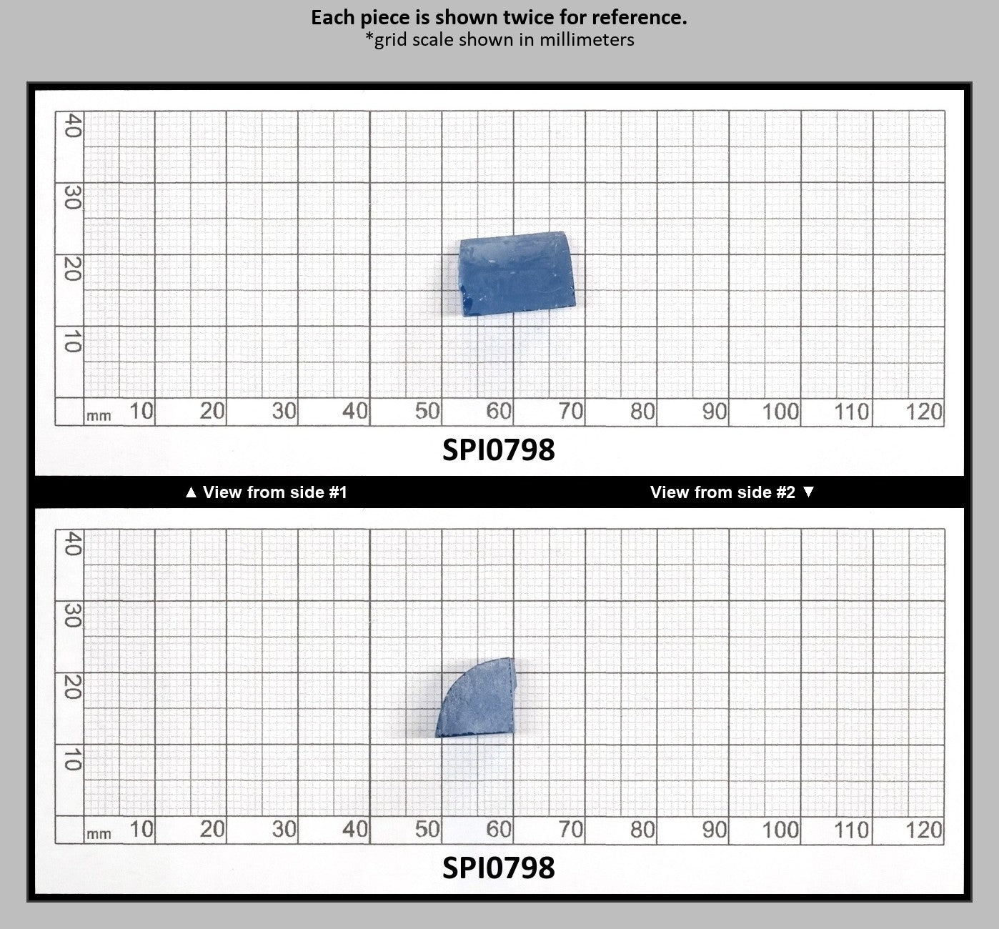 Dark Blue Aquamarine #118-Djeva Lab Created Spinel Faceting Rough for Gem Cutting - Various Sizes : SPI0798