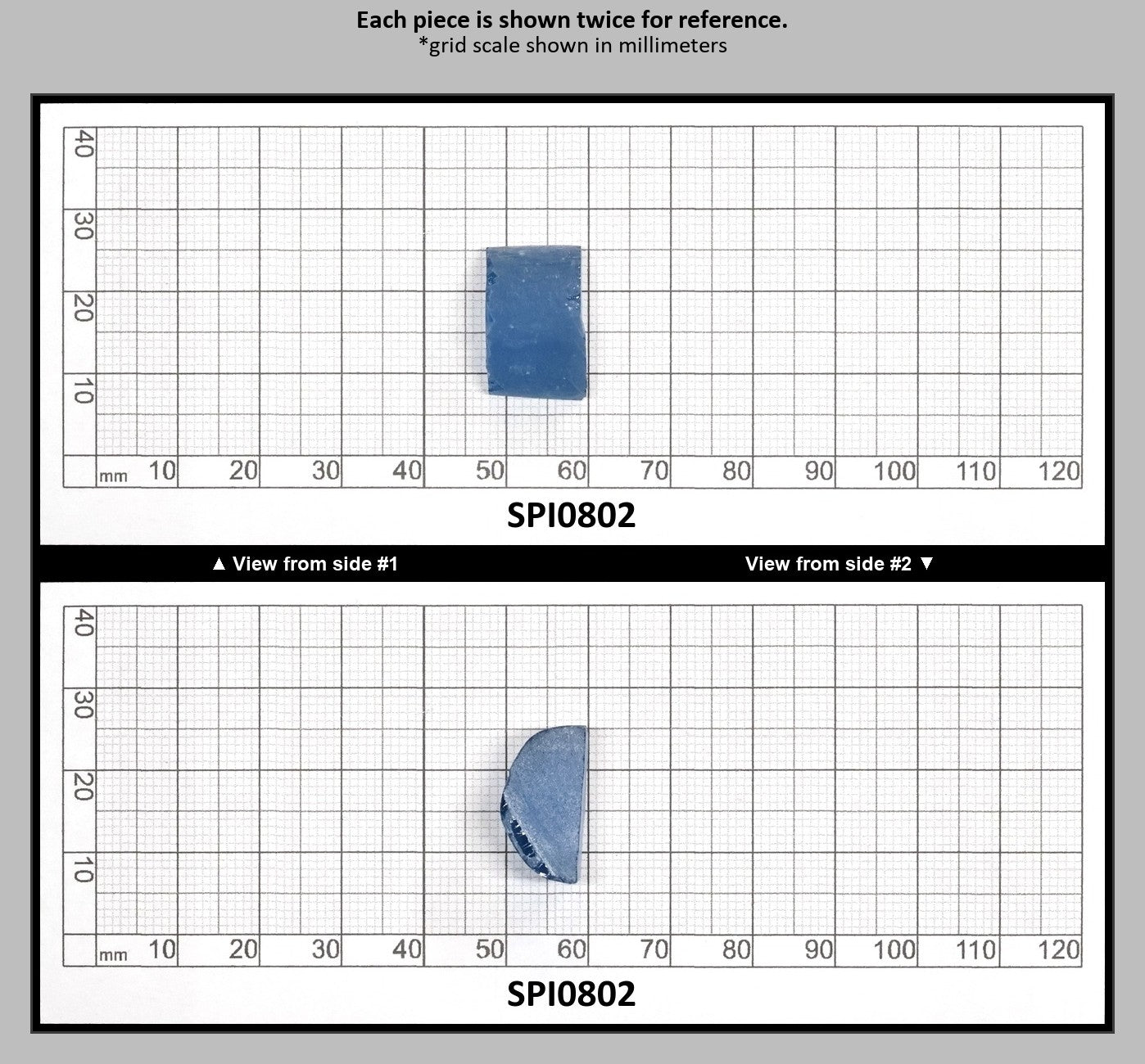 Dark Blue Aquamarine #118-Djeva Lab Created Spinel Faceting Rough for Gem Cutting - Various Sizes : SPI0802