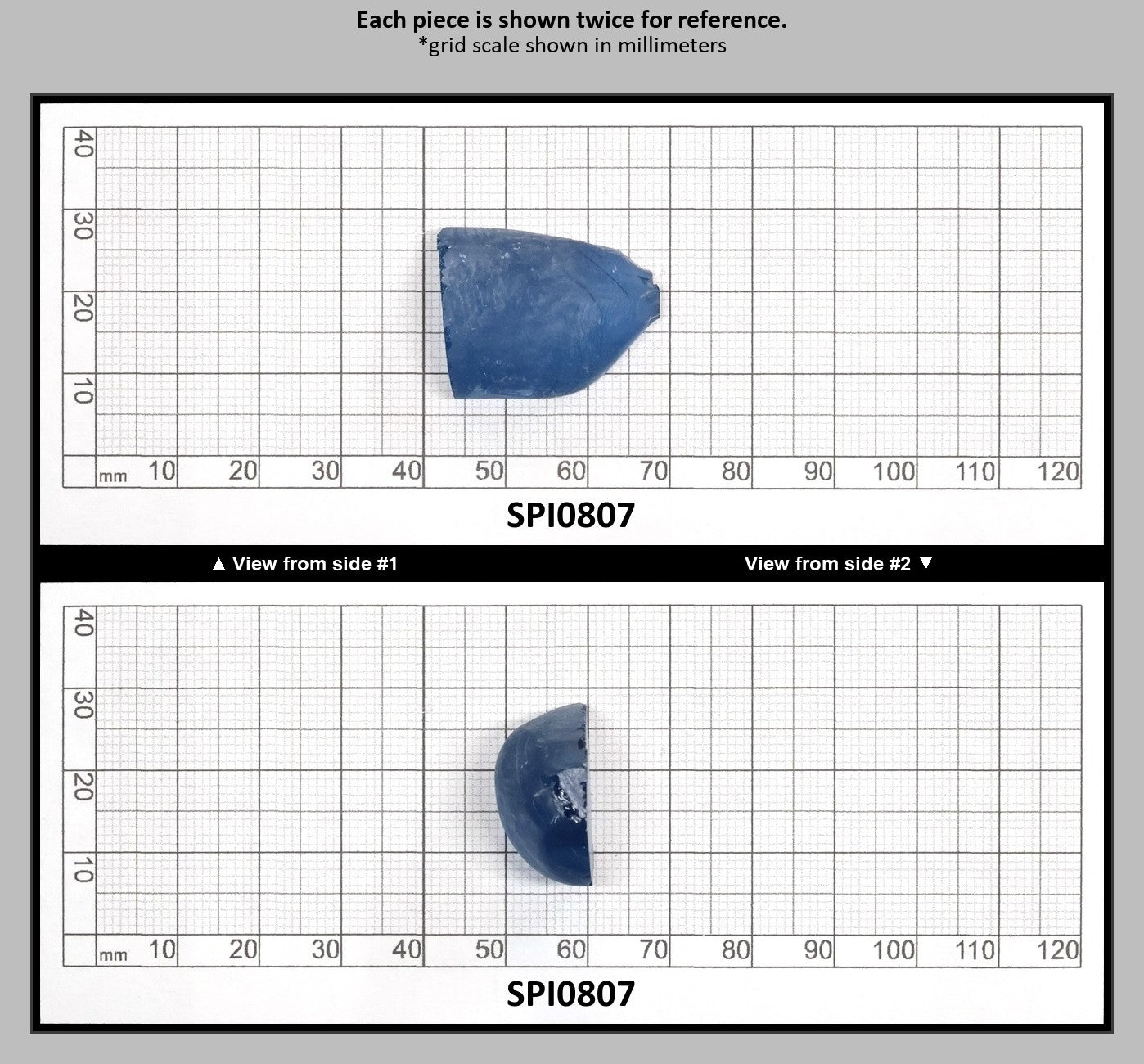 Dark Blue Aquamarine #118-Djeva Lab Created Spinel Faceting Rough for Gem Cutting - Various Sizes : SPI0807