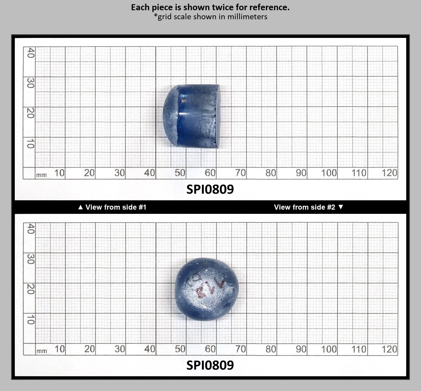 Dark Blue Aquamarine #118-Djeva Lab Created Spinel Faceting Rough for Gem Cutting - Various Sizes : SPI0809