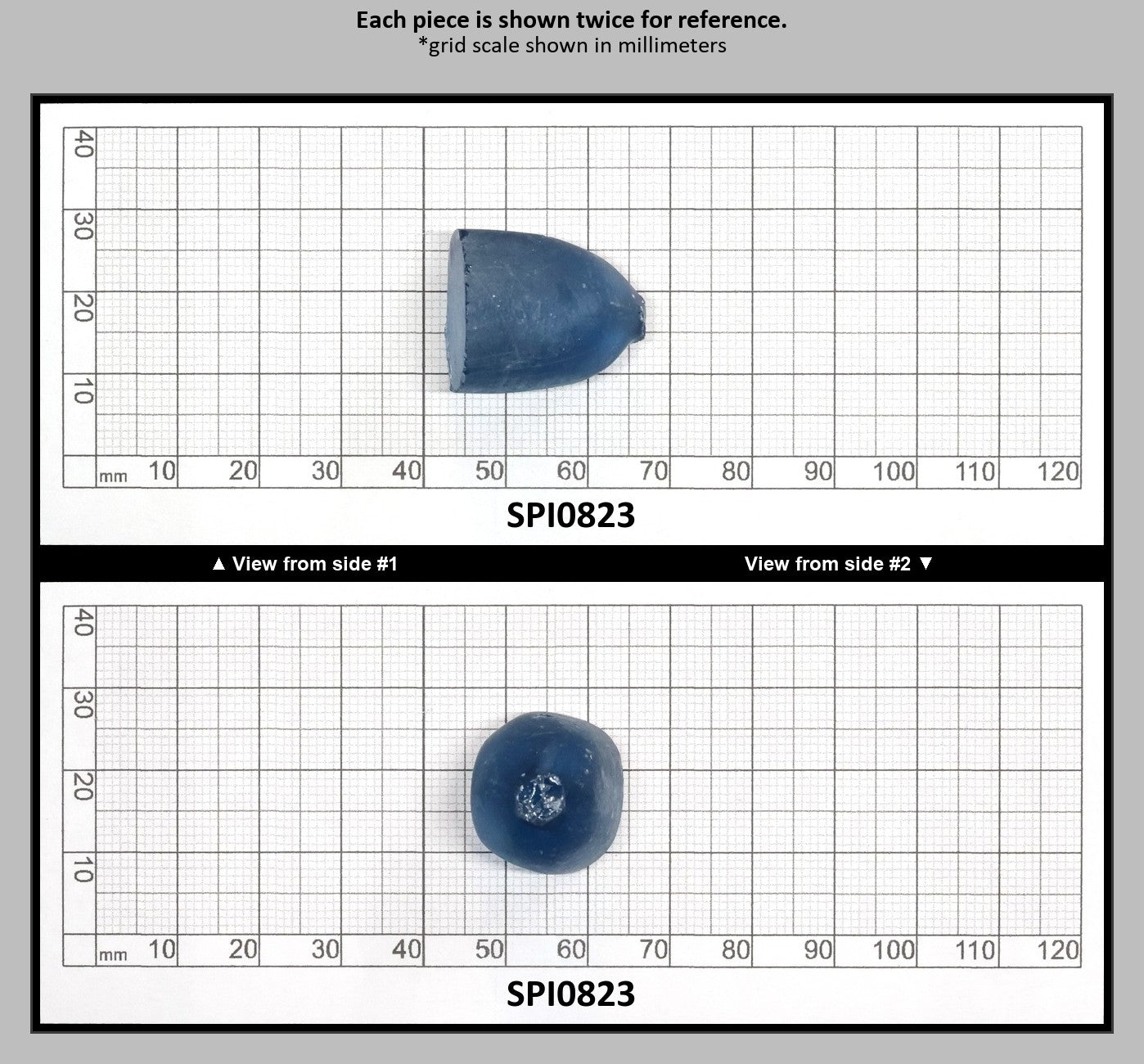 Aquamarine Dark Blue #108-Djeva Lab Created Spinel Faceting Rough for Gem Cutting - Various Sizes : SPI0823