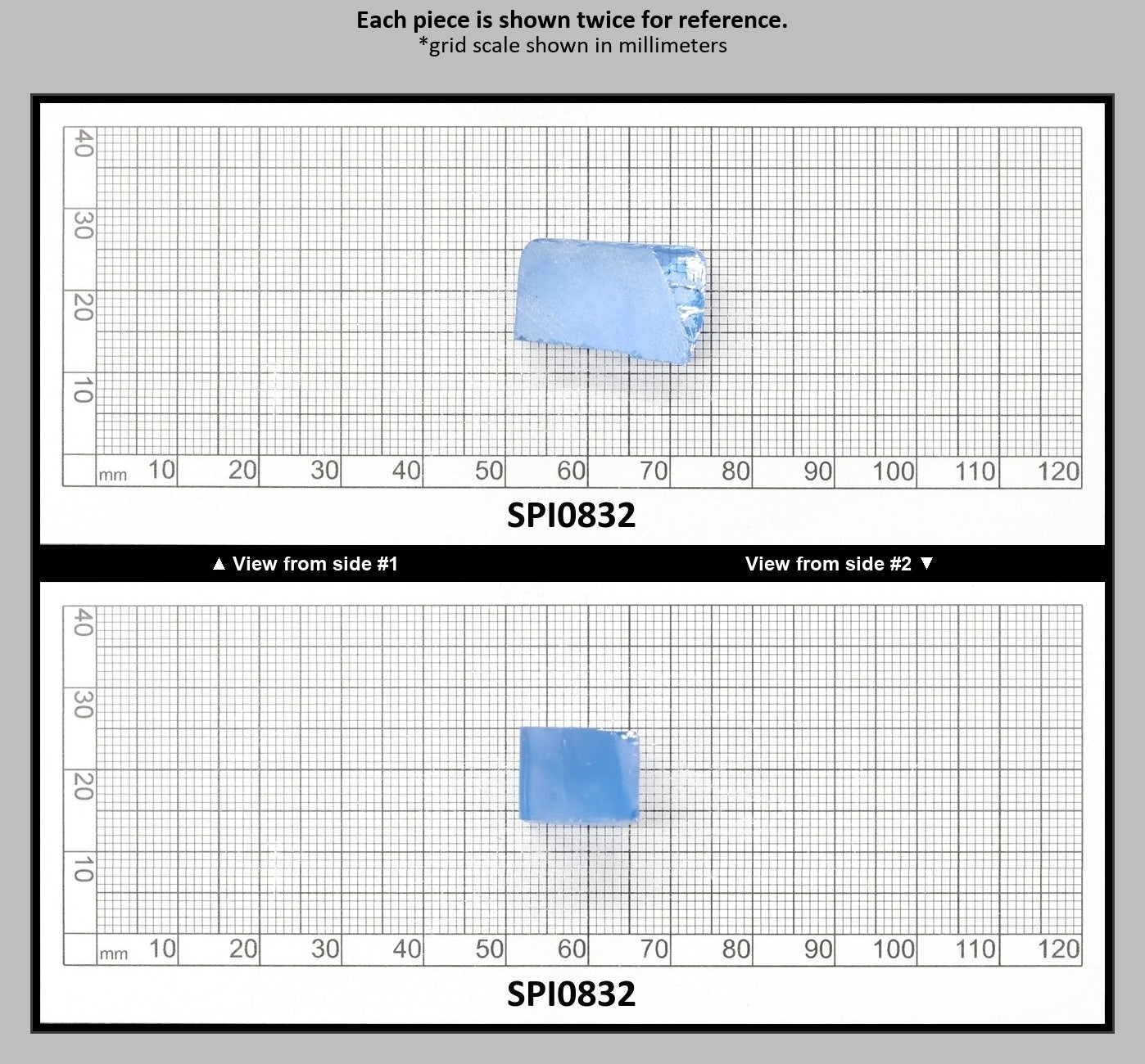 Aquamarine Light Blue #104 Lab Created Spinel Faceting Rough for Gem Cutting - Various Sizes : SPI0832