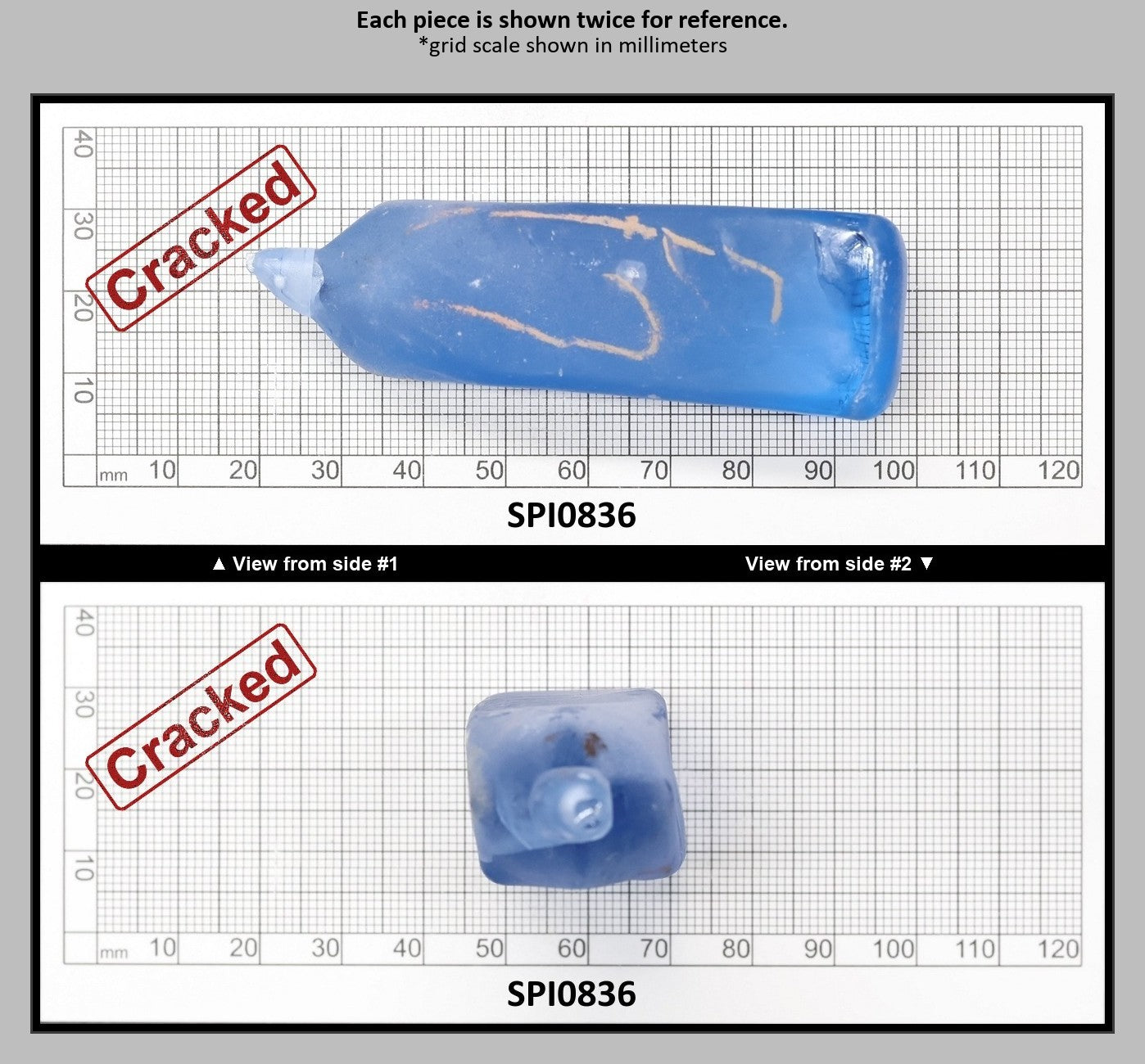 Aquamarine Light Blue #104 Lab Created Spinel Faceting Rough for Gem Cutting - Various Sizes : SPI0836