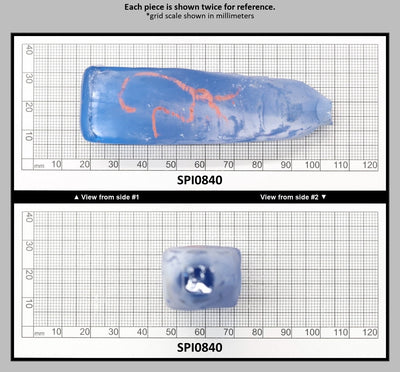 Aquamarine Light Blue #104 Lab Created Spinel Faceting Rough for Gem Cutting - Various Sizes : SPI0840