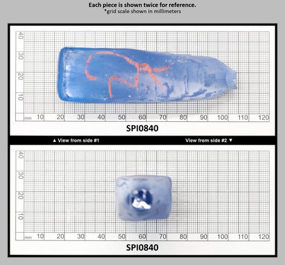 Aquamarine Light Blue #104 Lab Created Spinel Faceting Rough for Gem Cutting - Various Sizes : SPI0840