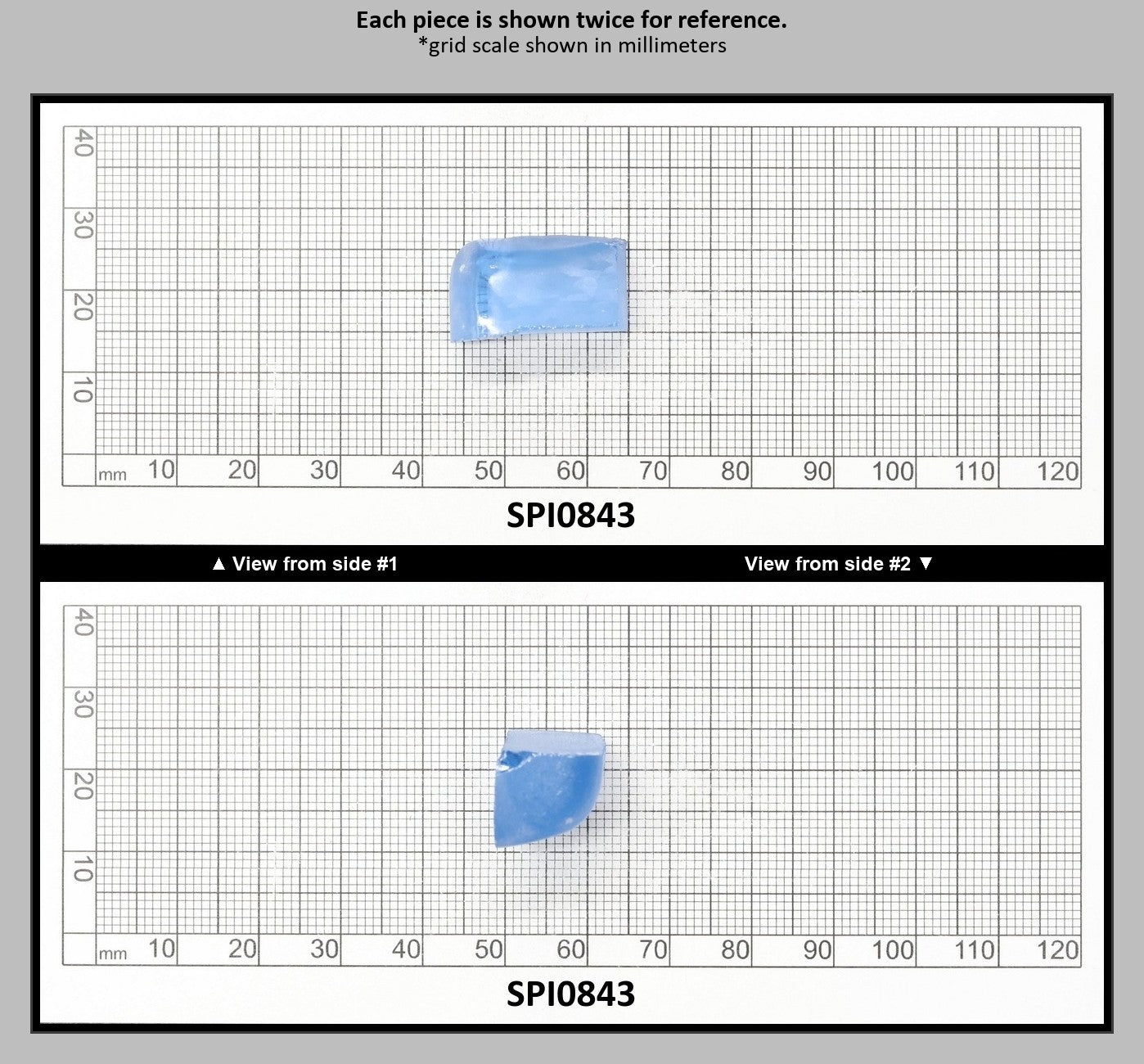 Aquamarine Light Blue #104 Lab Created Spinel Faceting Rough for Gem Cutting - Various Sizes : SPI0843
