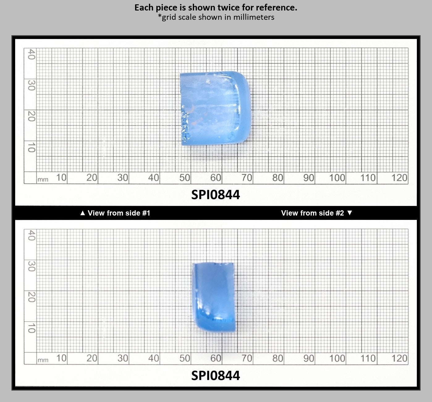 Aquamarine Light Blue #104 Lab Created Spinel Faceting Rough for Gem Cutting - Various Sizes : SPI0844