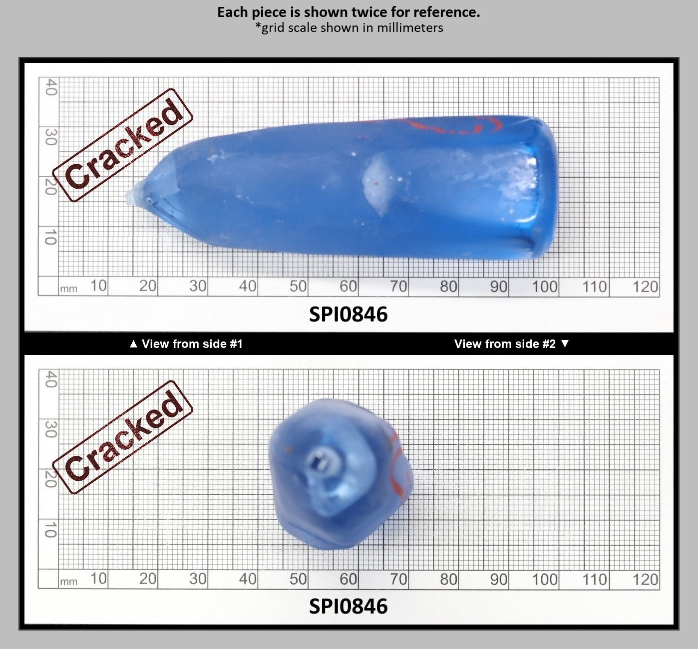 Aquamarine Light Blue #104 Lab Created Spinel Faceting Rough for Gem Cutting - Various Sizes : SPI0846