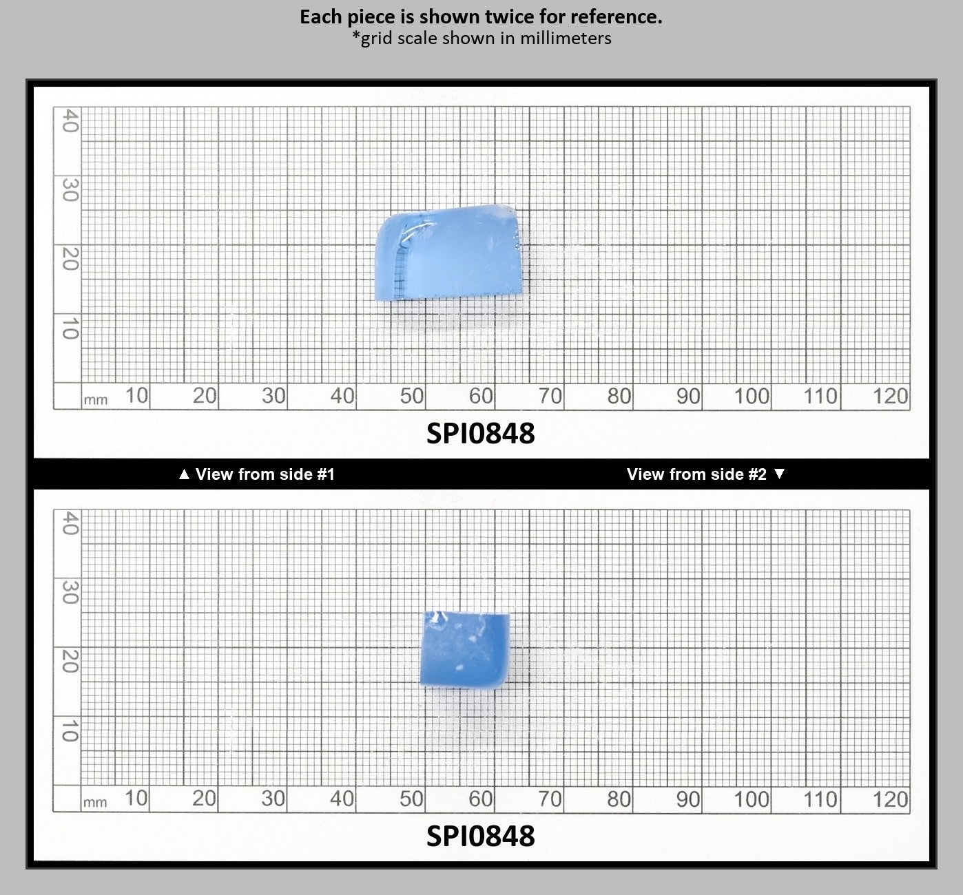Aquamarine Light Blue #104 Lab Created Spinel Faceting Rough for Gem Cutting - Various Sizes : SPI0848
