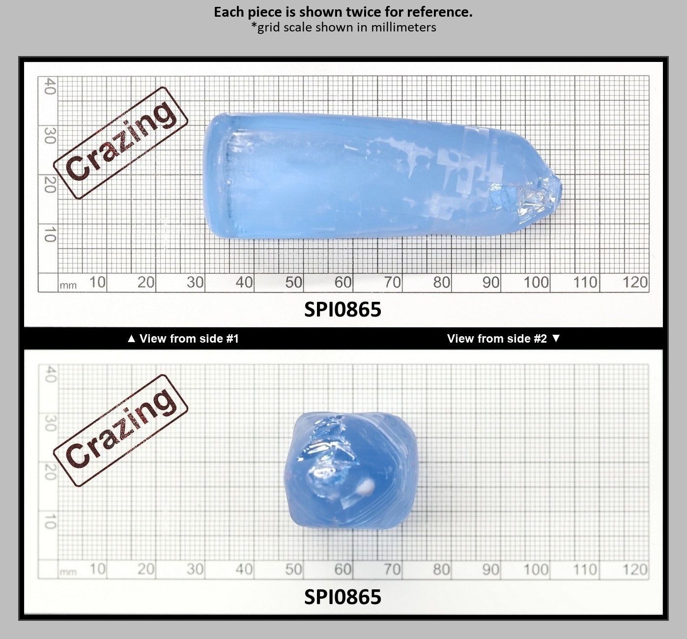 Aquamarine Blue #105 Lab Created Spinel Faceting Rough for Gem Cutting - Various Sizes : SPI0865