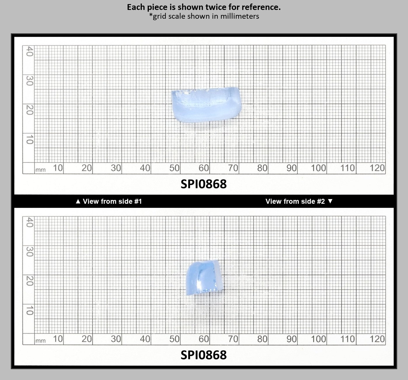Aquamarine Blue #105 Lab Created Spinel Faceting Rough for Gem Cutting - Various Sizes : SPI0868
