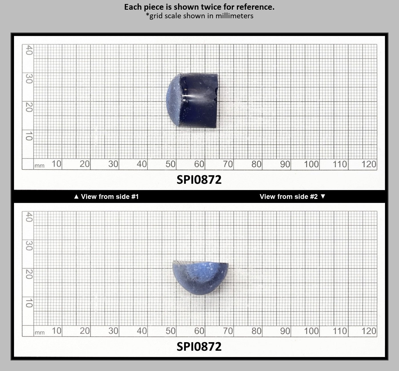 Burma Dark Blue #113-Djeva Lab Created Spinel Faceting Rough for Gem Cutting - Various Sizes : SPI0872