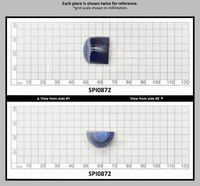 Burma Dark Blue #113-Djeva Lab Created Spinel Faceting Rough for Gem Cutting - Various Sizes : SPI0872